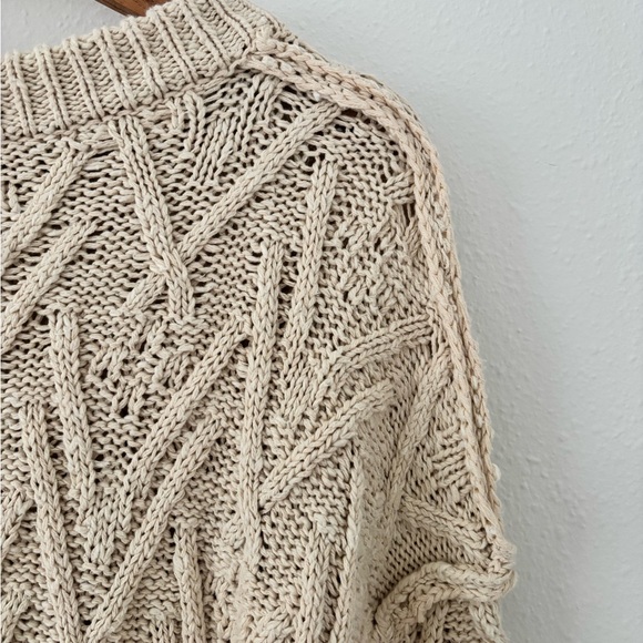 Free People Sweater Tunic Isla Cable Cream - Picture 9 of 9